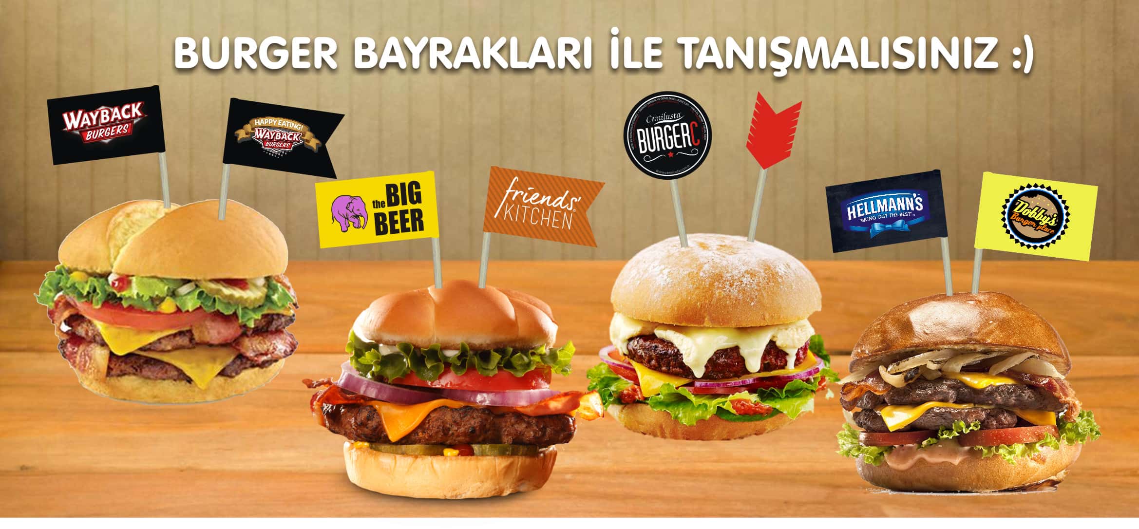 izmir baskılı hamburger bayrağı baskı  yaptır fiyat bayraklı hamburger kürdan