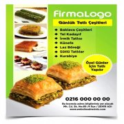 izmir baklavacı el ilanı broşür magnet kartvizit  baskı yapımı yaptır fiyat