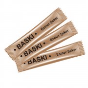 izmir baskılı esmer şeker stick şeker