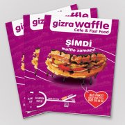 izmir  de tatlıcı cafe  dondurma waflle magnet broşür yapımı fiyat